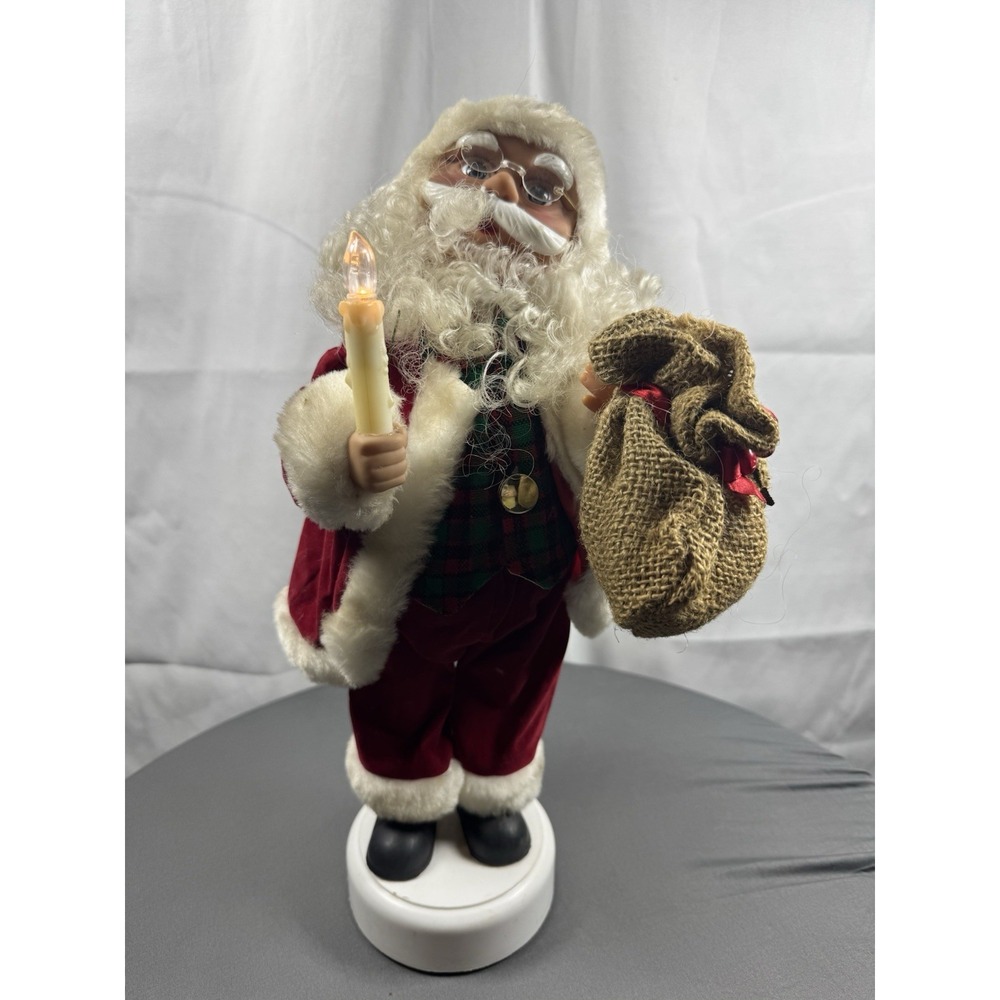 Vintage Santa Claus 18" Holiday Classics Animated Plays Xmas‎ Music & Lights